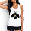 Summer Women Top Shirt Fashion Cat Kawaii Cartoon Harajuku Print Sleeveless O-neck Women White Tank Tops Shirt BX255