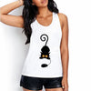 Women Gray White Tank Tops Cute 3D Cat Harajuku Print The Round Neck Sleeveless Tops Shirt Chaleco 20 Patterns