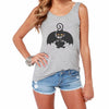 Women Gray White Tank Tops Cute 3D Cat Harajuku Print The Round Neck Sleeveless Tops Shirt Chaleco 20 Patterns
