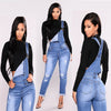 CF1 2022 Plus Size Casual Women Regular Bleach Ripped Jeans Pant Slim Stretch Cotton Denim Trousers For Woman Blue Overalls 3XL