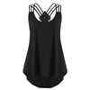 Ladies' Bandages Sleeveless Vest Top High Low Tank Top Notes Strappy Black Green Wine Tank Tops Dropship