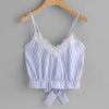2022 Women Worthy Vest Tank Shirt Blouse Top Casual Lace Patchwork Sleeveless Dropship