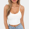 Preferential 2022 Women Sexy Adjustable Shoulder Straps Round Neck Sleeveless Crop Top Dropship