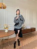 CHEERART Vintage Houndstooth Desinger Blazer Women Patchwork Lace Ladies Coats And Jackets Fall 2023 Womens Fashion