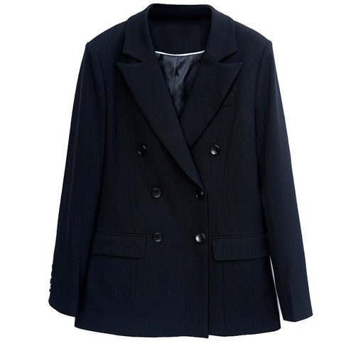High Quality Double Breasted Suits Blazers Spring and Autumn Vintage Slim Casual Fashion Women Blazers and Jackets