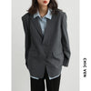 CHIC VEN Korean Women's Small Blazer Simple Casual Solid Design Loose Suit Jacket Office Lady Tops Spring Autumn 2023