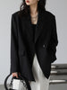 CHIC VEN Women's Blazer Solid Wide Shoulder Suit Coat Women's Overcoat Office Lady Woman Tops Spring Autumn 2023