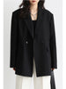 CHIC VEN Women's Blazer Solid Wide Shoulder Suit Coat Women's Overcoat Office Lady Woman Tops Spring Autumn 2023