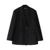 CHIC VEN Women's Blazer Solid Wide Shoulder Suit Coat Women's Overcoat Office Lady Woman Tops Spring Autumn 2023