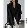 CHIC VEN Women's Blazer Solid Wide Shoulder Suit Coat Women's Overcoat Office Lady Woman Tops Spring Autumn 2023