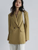 CHIC VEN Women's Blazer Solid Wide Shoulder Suit Coat Women's Overcoat Office Lady Woman Tops Spring Autumn 2023