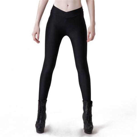 S-XL 9 Color Women's Workout Leggings Candy Colors High Fluorescence V-Waist Stretch Spandex Leggings Women