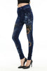Women Leopard Flower Printed Hollow Jeans Leggings Soft High Elastic Seamless Pants Trousers Denim Leggings Jeggings