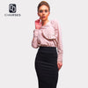 Robe Ruffle Pocket Blouse Spring Long Sleeve Shirt Women O-Neck Casual Fitness Shirt Women 2022 Autumn Tops And Blouses