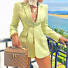 Autumn Winter Women Notched Neck Blazers Office Lady Streetwear Blazer Tops