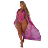 CM.YAYA Bikinis Set Women Print Halter Elastic Bodysuit Mesh Full Sleeve Long Outer Wear 2 Piece Set Sexy Beachwear Swimsuit