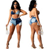 CM.YAYA Women Jeans Patchwork Ripped Pockets Zip Super-short Jeans Sexy Denim Shorts High Streetwear Summer Trousers