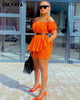 CM.YAYA Women Set Print Short Sleeve Slash Neck Loose Top Stretchy Shorts Two 2 Piece Set Tracksuit Summer Outfit Without Sashes