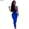 CM.YAYA Women Streetwear Casual Tank O-neck Lace Up Open Back Slim Maxi Dress Sleeveless Solid Long Dresses Vestidos