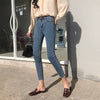 CMAZ 2022 Vintage High Waist Slim Straight Pants for Women Streetwear Bodycon Female Denim Jeans Buttons Zipper Ladies trouser