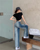 CMAZ 2022 Vintage High Waist Straight Pants for Women Streetwear Loose Female Denim Jeans Buttons Zipper Ladies trouser
