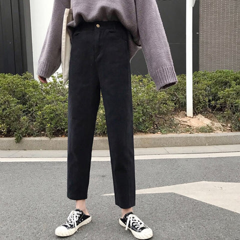 CMAZ 2022 Vintage High Waist Straight Pants for Women Streetwear Loose Female Denim Jeans Buttons Zipper Ladies trouser