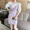 CMAZ dress for women 2022 summer hubble-bubble sleeve shirt two pieces women midi dress 5071#