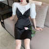 CMAZ dress for women 2022 summer hubble-bubble sleeve shirt two pieces women midi dress 5071#