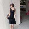 CMAZ  summer women's clothing French Style printed satin dress sleeveless female restoring vintage Dresses 5812#