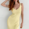 COKAGO Sexy V-neck Summer Women Dress 2023 Yellow Knitted Maxi Dress Casual Long Sundress Elegant Sleeveless Vestidos