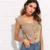 Contrast Binding Crop Striped Fashion Cami Vest Women Spaghetti Strap Sexy Short Vest 2022 Stretchy