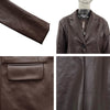 CP Spring Front Buttons Blazers Women Faux Leather Jackets Women Elegant Notched Straight Suits Female Ladies