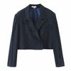 CTRLLOCK Preppy Style Striped One Button Suit Jacket Women Pleated A-line Mini Skirt Girl Two-piece Suit Set
