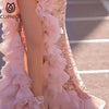 CUPNICE See Through Elegant Hip Package Long Evening Dress Trailing Women V-neck High Waist High Split Slim Fit Wedding Dress