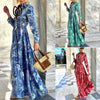 CUPNICE Summer Loose Boho Maxi Beach Sexy Turn-down Collar Button Long Shirt Dress Women Spring Floral Print Lady Party Dresses