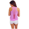 Plus size 5XL Back Hole Women Summer Tanks Top Solid Ripped Tops Thin Breathable Tanks Sexy Female Clothes 8 colors