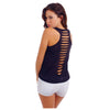 Plus size 5XL Back Hole Women Summer Tanks Top Solid Ripped Tops Thin Breathable Tanks Sexy Female Clothes 8 colors
