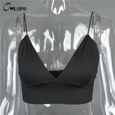 Sexy Summer Black Basic Women Camis Brandy Melville bralette Casual Crop Tops Strap Vintage Tank Tops haut fem QL2812
