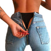 Spring Summer High Waist Jeans For Women 2022 Back Zipper Skinny Pencil Denim Pants Elastic Stretched Trousers QL3333