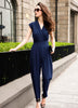 Women Fashion Temperament Jumpsuit & Rompers Women's Overall Sexy Fashion V-Neck Sleeveless jumpsuit combinaison femme