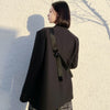 CZJMS Autumn Design Temperament Suit Jacket Women Loose Black Blazer Khaki Tailored Coat Korean Office Lady Overwear New