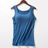 Camis Built In Bra Self Mold Bra Tank Tops 2022 Summer Sexy Women Modal Sleeveless Top Shirt Plus Size TX033