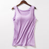 Camis Built In Bra Self Mold Bra Tank Tops 2022 Summer Sexy Women Modal Sleeveless Top Shirt Plus Size TX033