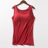 Camis Built In Bra Self Mold Bra Tank Tops 2022 Summer Sexy Women Modal Sleeveless Top Shirt Plus Size TX033