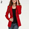Candy Color Long Sleeve Women Zipper Blazer Suit Slim Casual Jacket Coat Outwear New Arrival