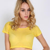 Candy Color Sexy Colorful See Through Transparent Plain Stretchy Dance Disco Club Crop Top Blouse Shirt 9176