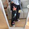 Cartoon Jeans Women Cute Hip Hop Pants Loose Rock Jeans Harajuku Autumn High Street Casual Funny Pant Streetwear Female