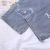 Cartoon Pattern Printed Jeans Women 2022 Y2K Clothes Casual Loose Denim Trousers Blue Straight Leg Long Pants For Ladies