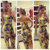 Casual Women Clubwear Summer Playsuit Bodycon Sleeveless Party Yellow Jumpsuit Romper Trouser
