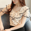 Casual 2022 women tops and blouses short sleeve top female fashion off shoulder shirts chiffon blouse women blusas 0820 40